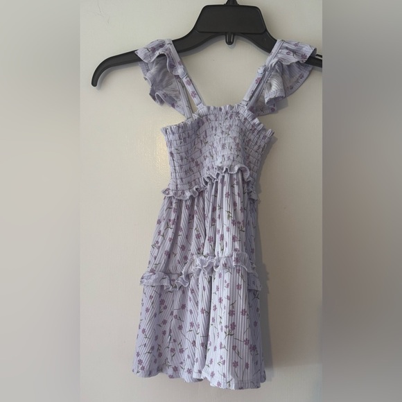 Posh Peanut Jeanette Smocked Flutter Sleeve Babydoll Dress - Picture 6 of 7